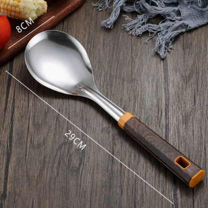 Cooking Utensil Set 304 Stainless Steel Wood-Grain Handles 6-Piece
