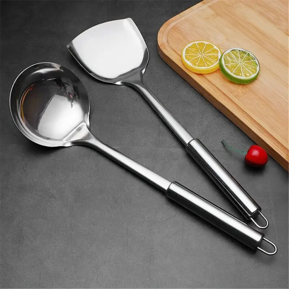 Cooking Utensil Set 5-Piece Stainless Steel Ergonomic Handles