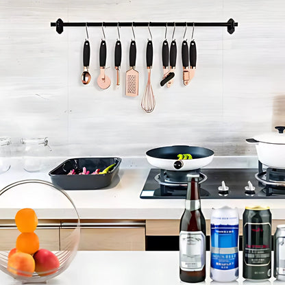 Cooking Utensil Set Rose Gold Ergonomic Silicone Handles