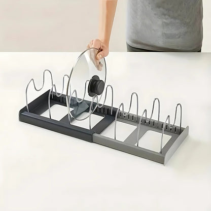 Cookware Rack Expandable Metal Non-Slip Base