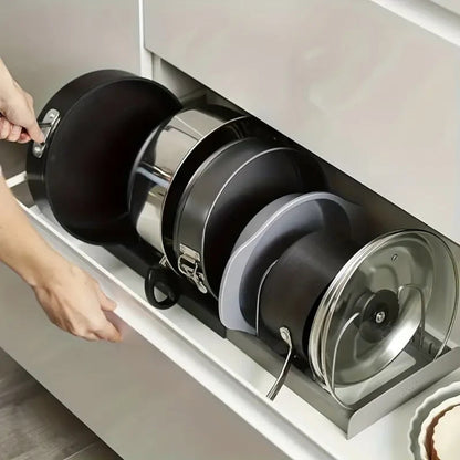 Cookware Rack Expandable Metal Non-Slip Base