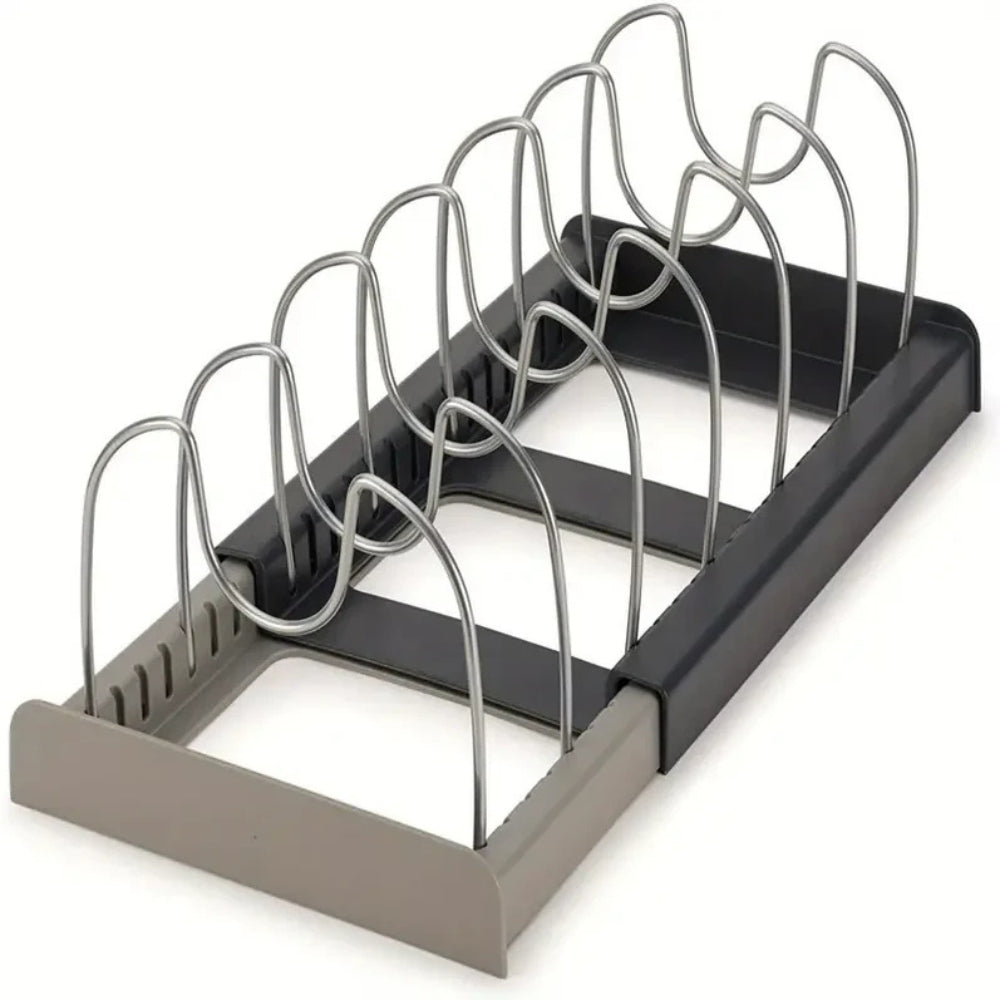 Cookware Rack Expandable Metal Non-Slip Base