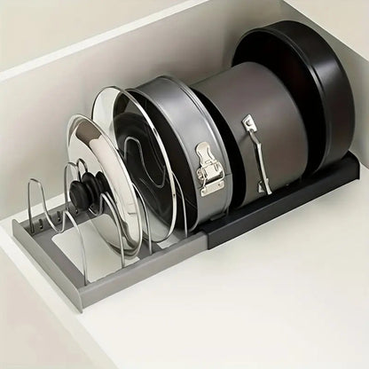 Cookware Rack Expandable Metal Non-Slip Base