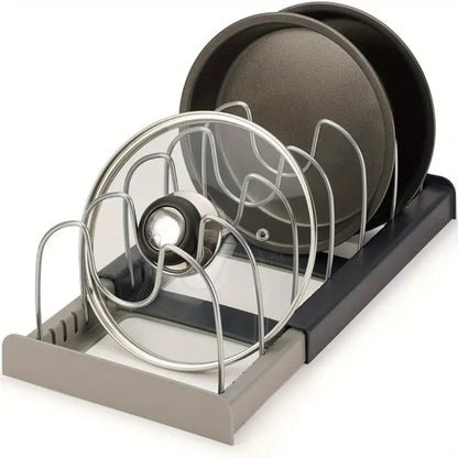 Cookware Rack Expandable Metal Non-Slip Base