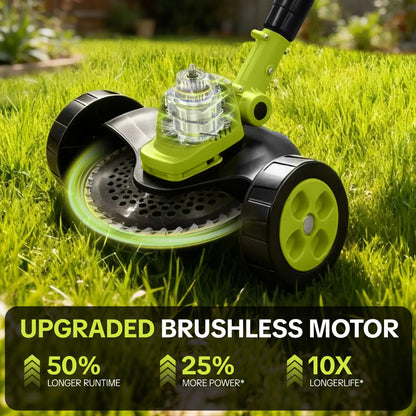 Cordless Lawn Mower 3-in-1 Trimmer & Edger With Rechargeable Batteries