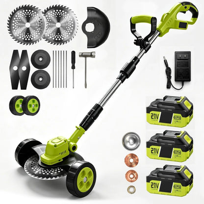 Cordless Lawn Mower 3-in-1 Trimmer & Edger With Rechargeable Batteries