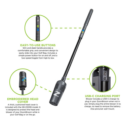 Cordless Stick Blower Compact Lightweight 30-Minute Runtime