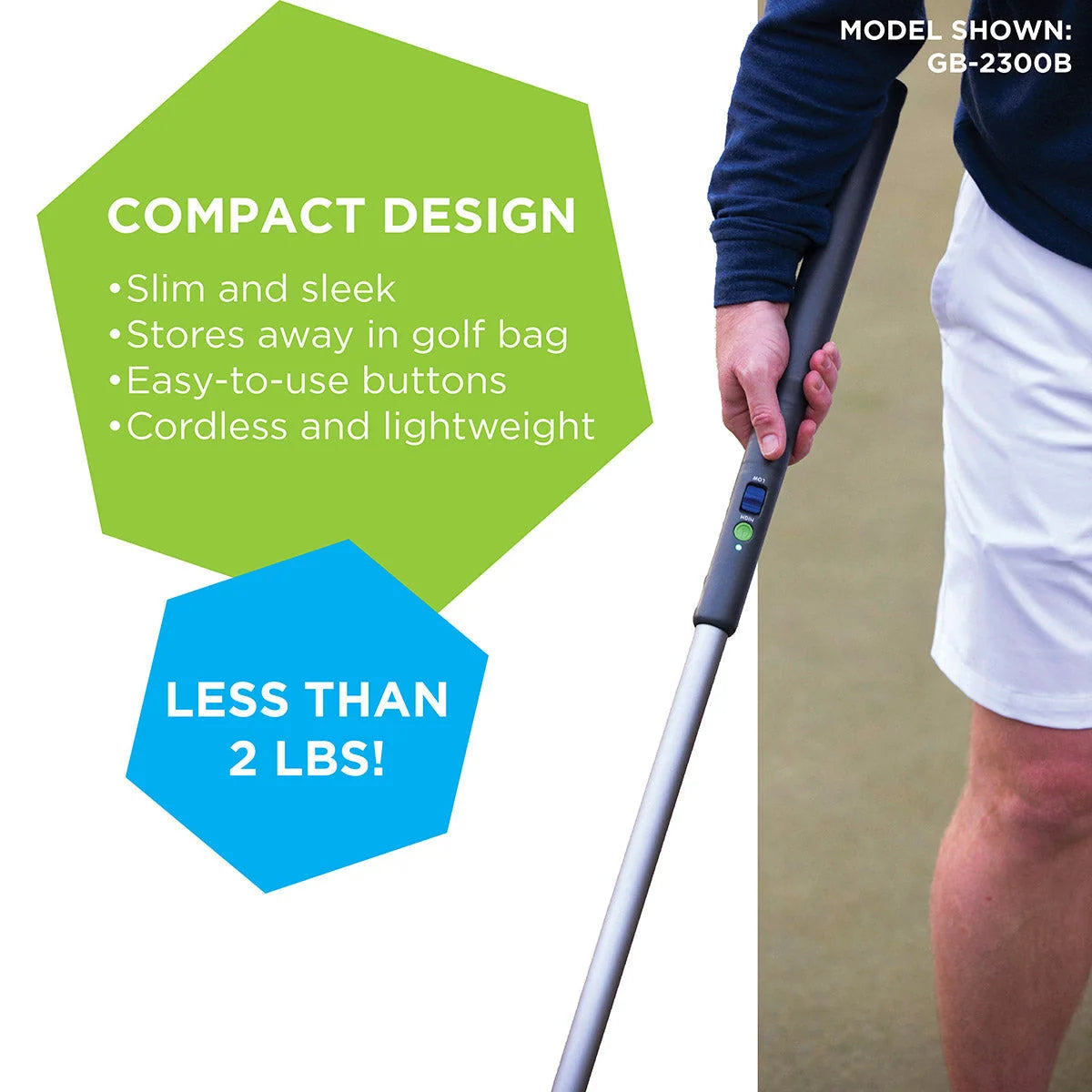 Cordless Stick Blower Compact Lightweight 30-Minute Runtime