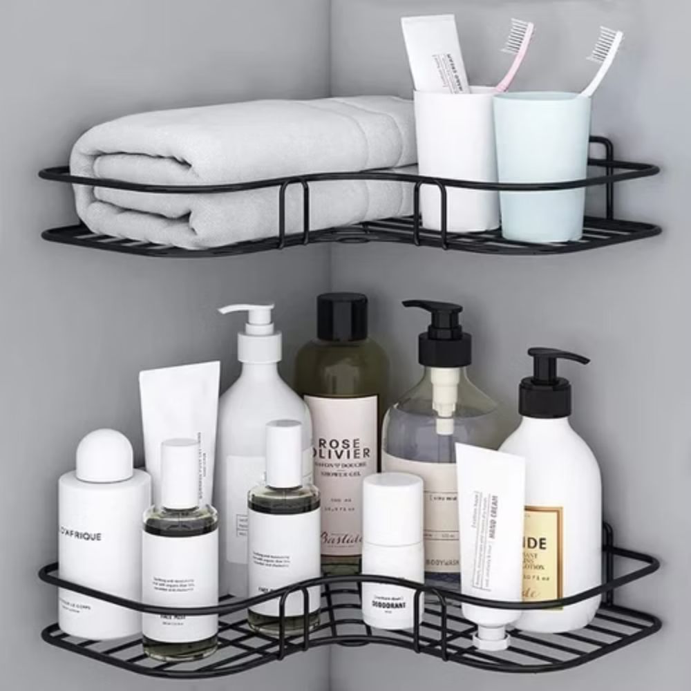 Corner Shower Caddy No-Drill Adhesive & Rust-Resistant