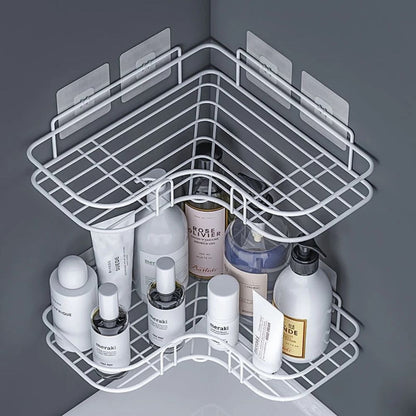 Corner Shower Caddy No-Drill Adhesive & Rust-Resistant