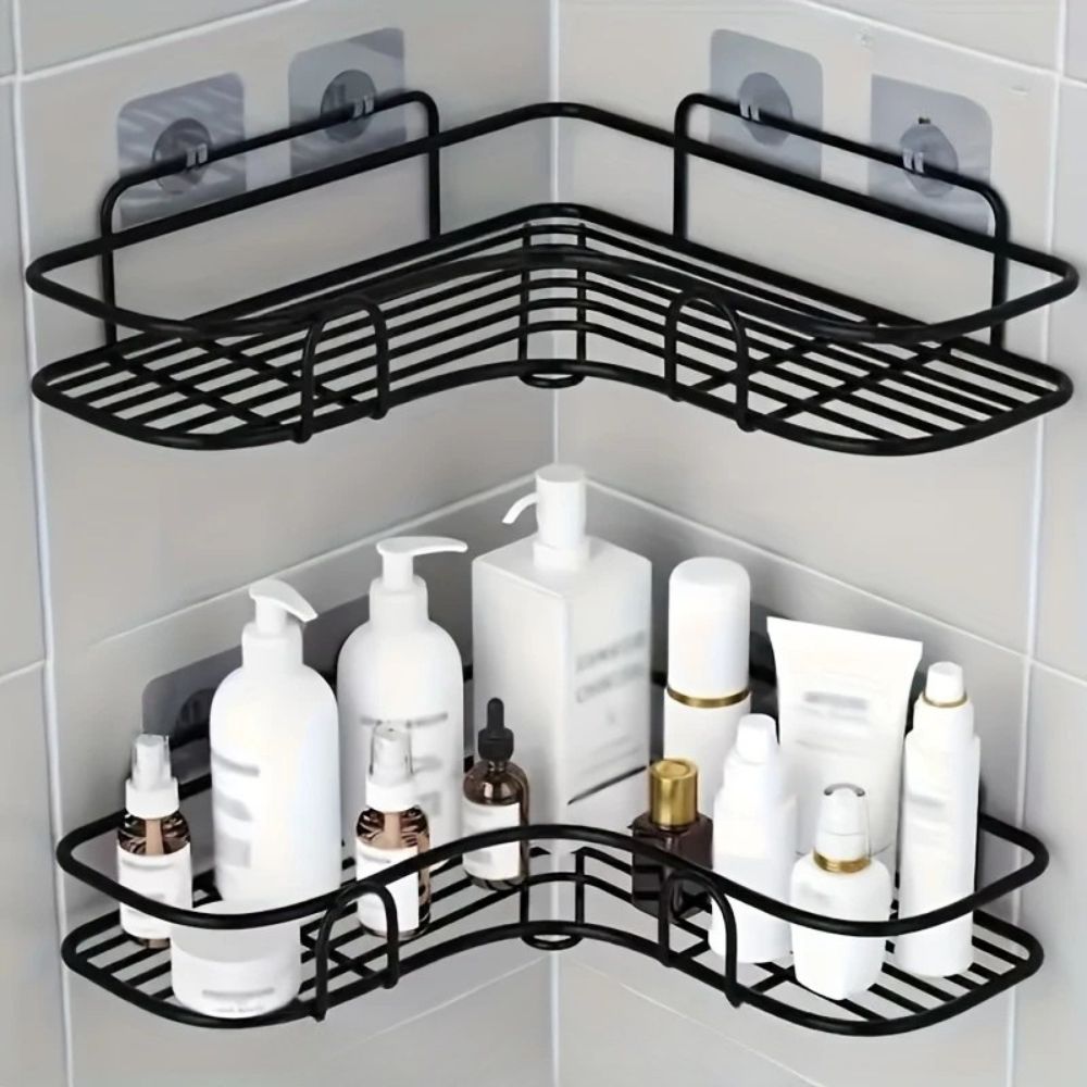 Corner Shower Caddy No-Drill Adhesive & Rust-Resistant