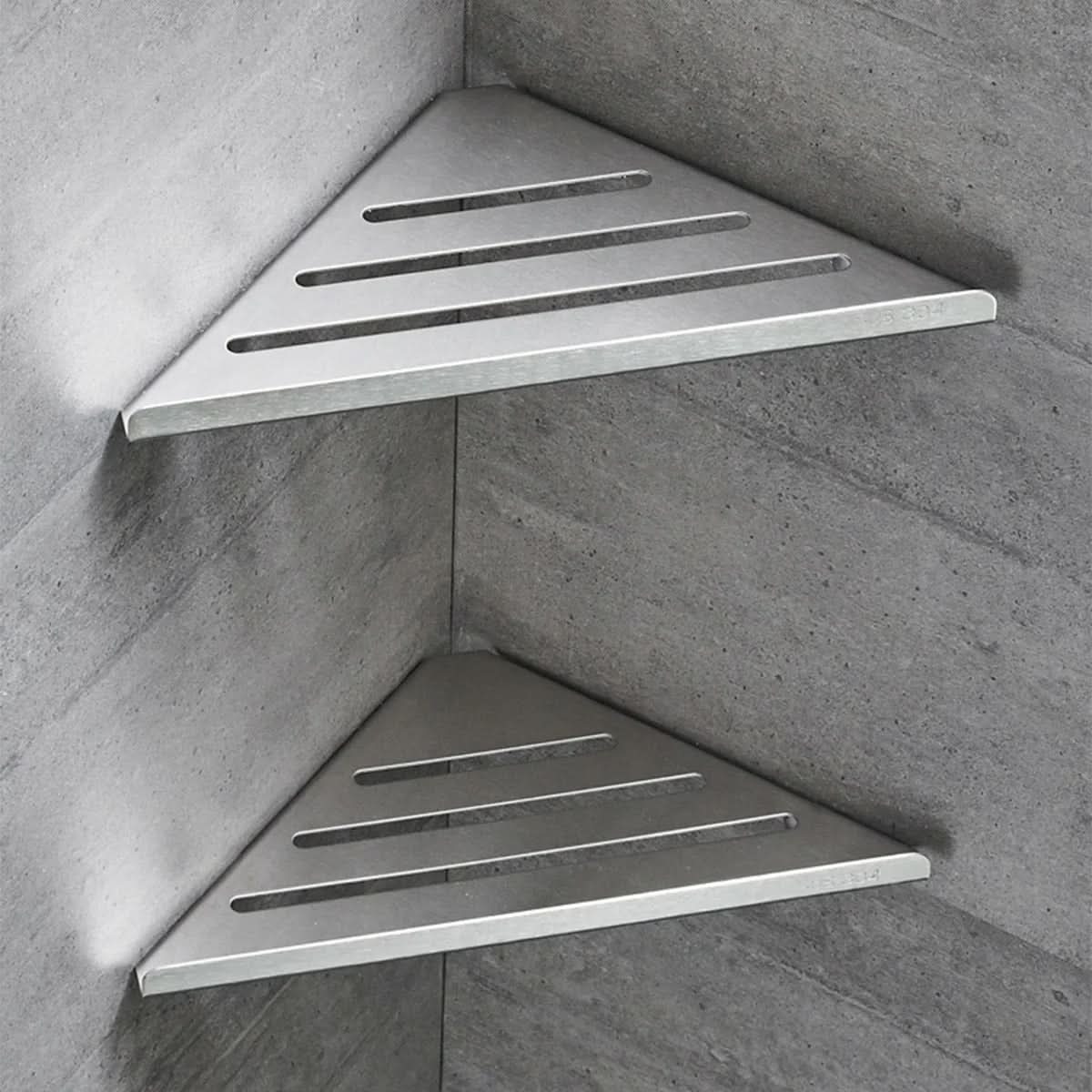 Corner Shower Caddy Stainless Steel Quick-Drain Wall-Mounted