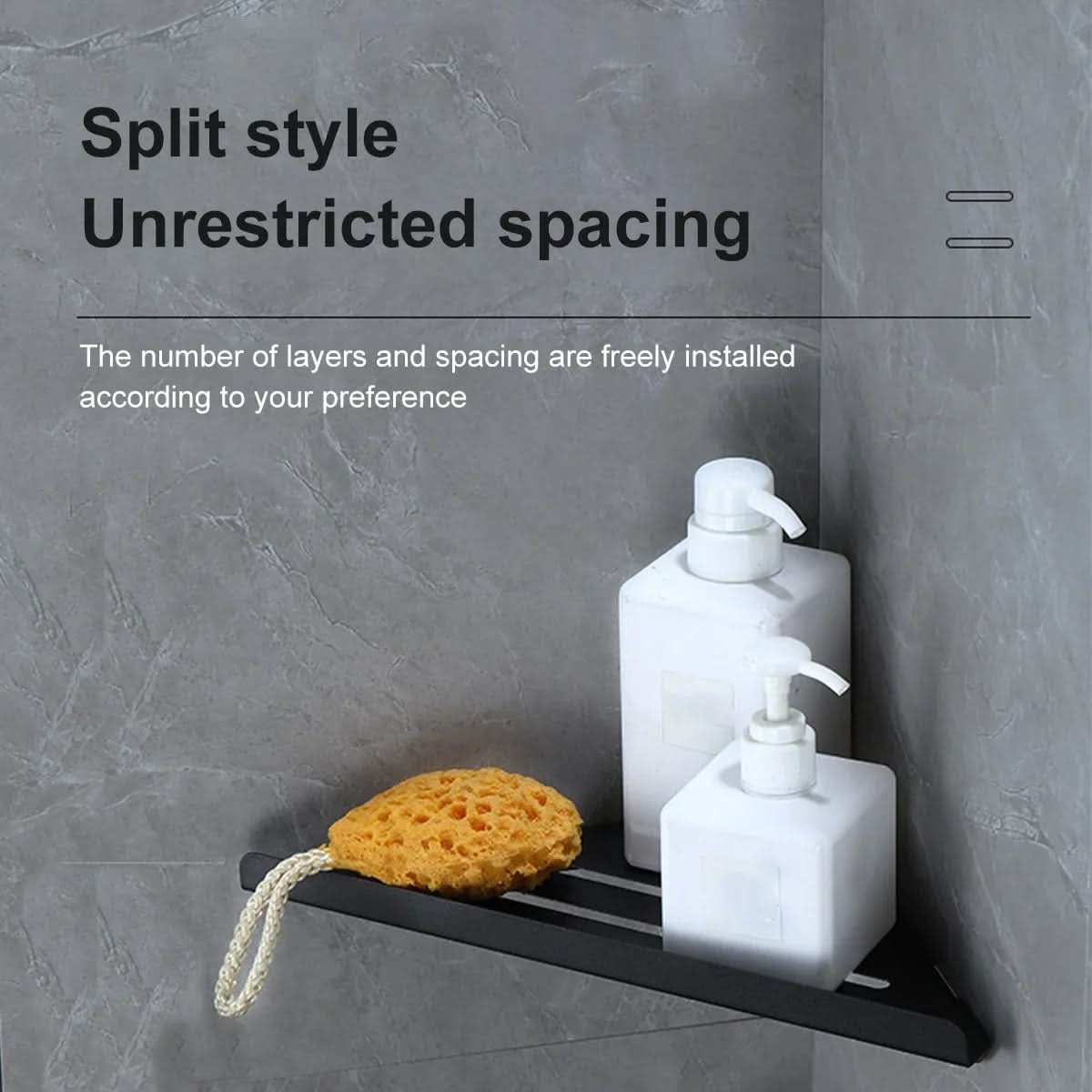 Corner Shower Caddy Stainless Steel Quick-Drain Wall-Mounted