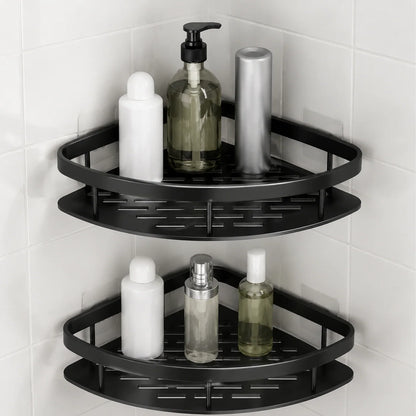 Corner Shower Shelf Aluminum No-Drill Open-Drainage