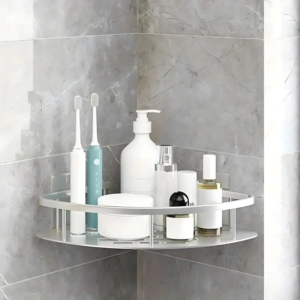 Corner Shower Shelf Aluminum No-Drill Open-Drainage