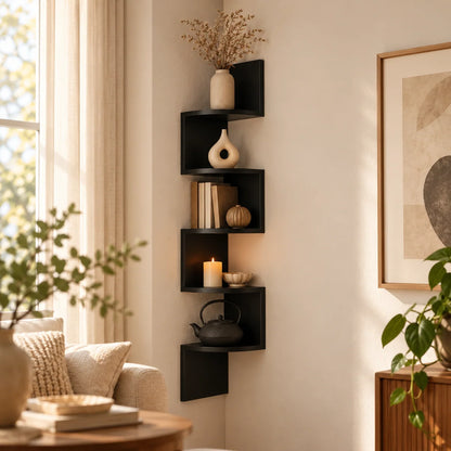 Corner Wall Shelf Multi-Tier Space-Saving Storage