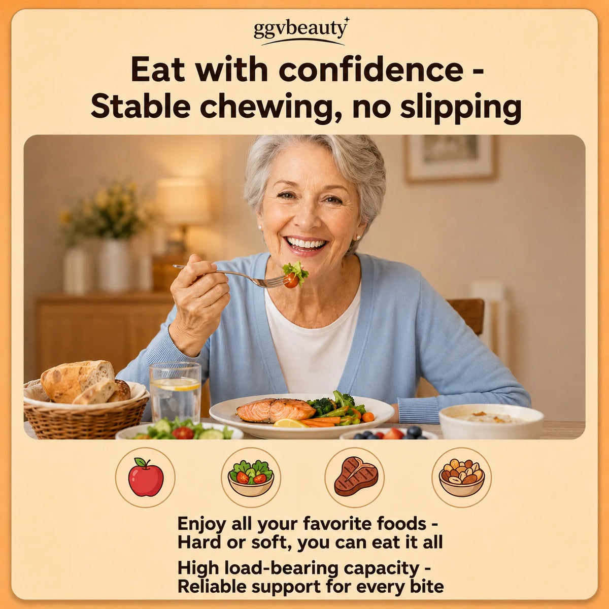 Cosmetic Denture Set Upper & Lower At-Home Adjustable