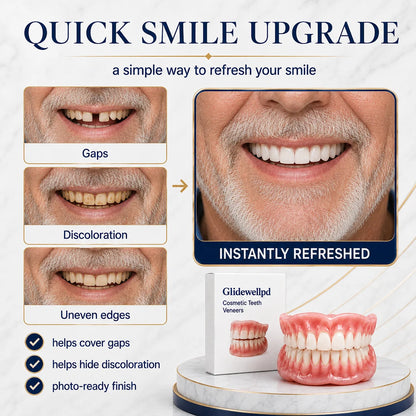 Cosmetic Teeth Set Full-Cover Upper & Lower Moldable Base