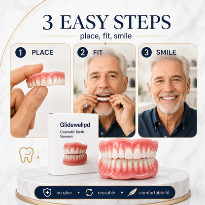 Cosmetic Teeth Set Full-Cover Upper & Lower Moldable Base