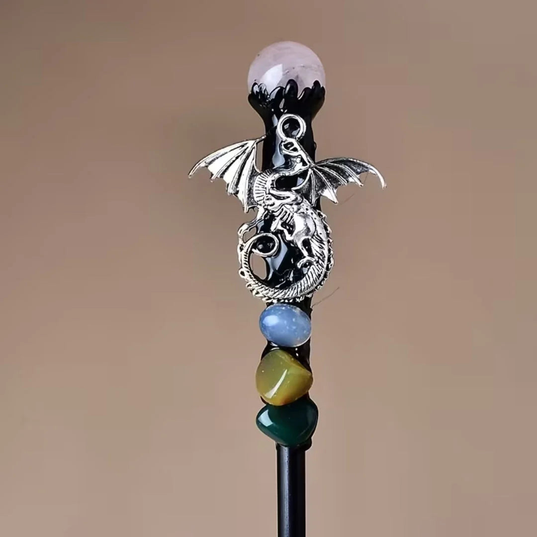 Costume Wand Crystal Top Fantasy Cosplay Prop