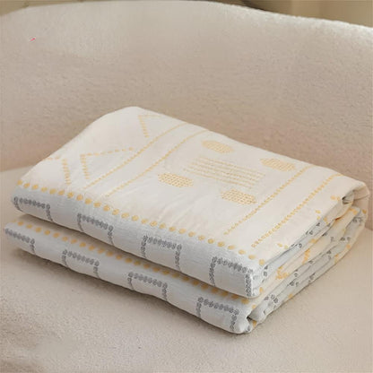 Cotton Blanket 100% Organic Pill-Resistant Lightweight & Breathable