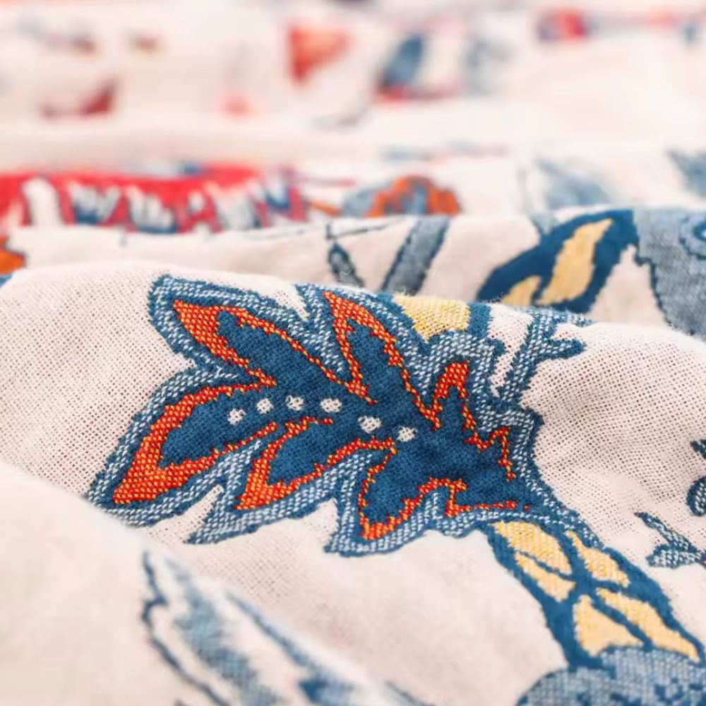 Cotton Blanket Breathable Oversized 79 x 90 In