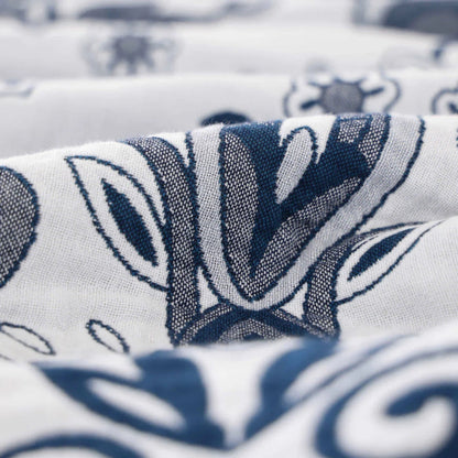 Cotton Blanket Breathable Paisley & Tassel Machine Washable