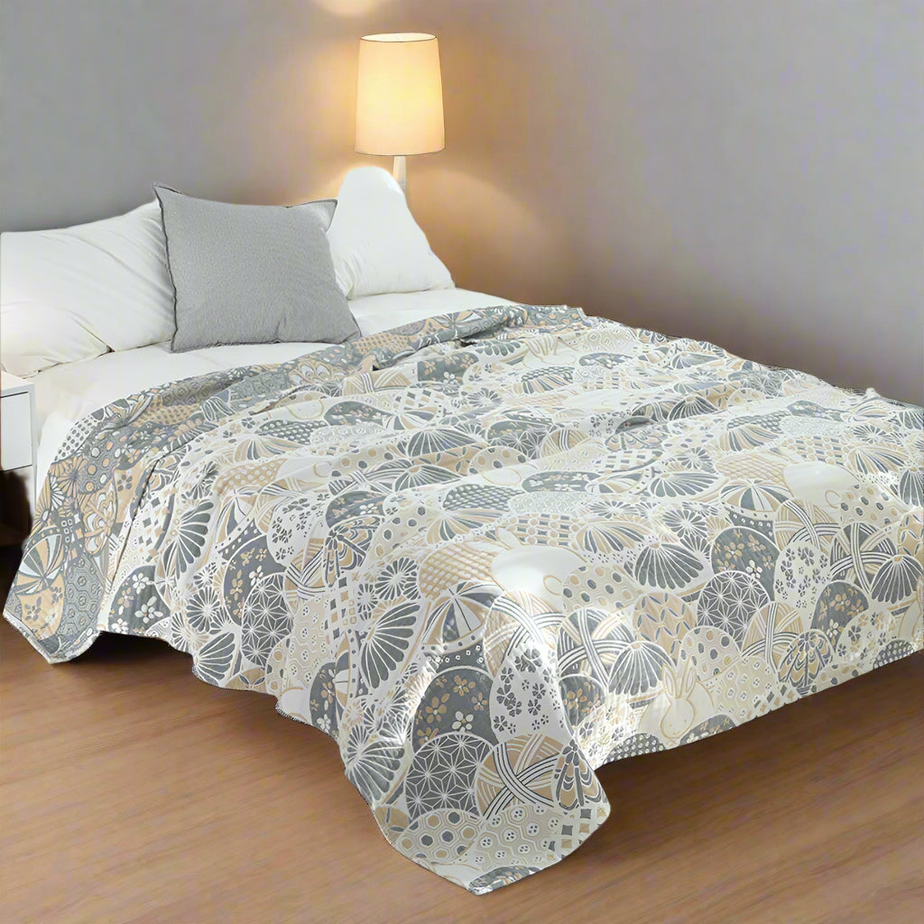 Cotton Blanket Four-Layer Gauze Breathable & Machine Washable