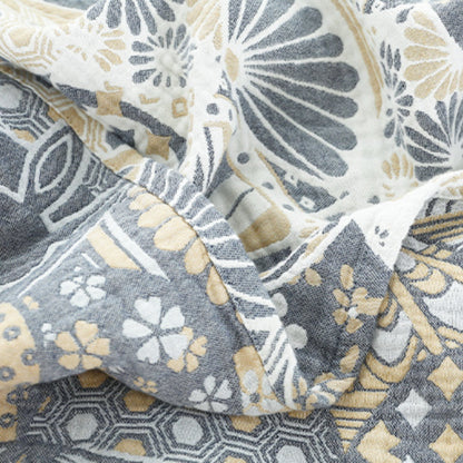 Cotton Blanket Four-Layer Gauze Breathable & Machine Washable