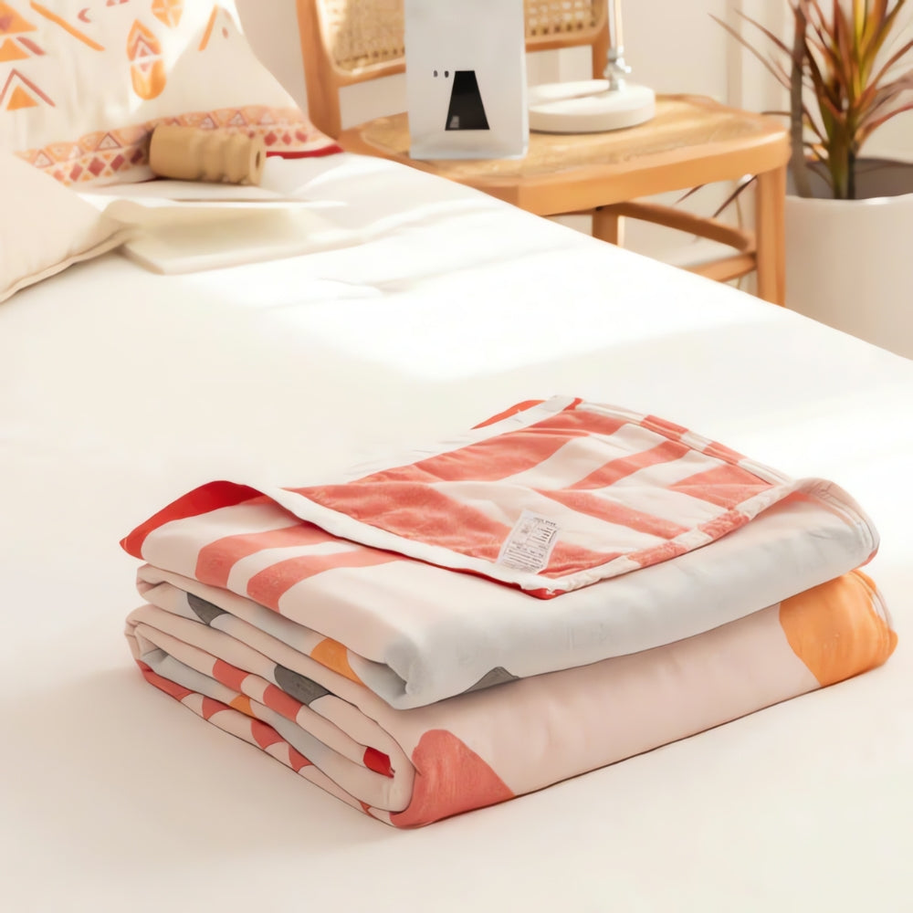 Cotton Blanket Four-Layer Gauze Lightweight Reversible