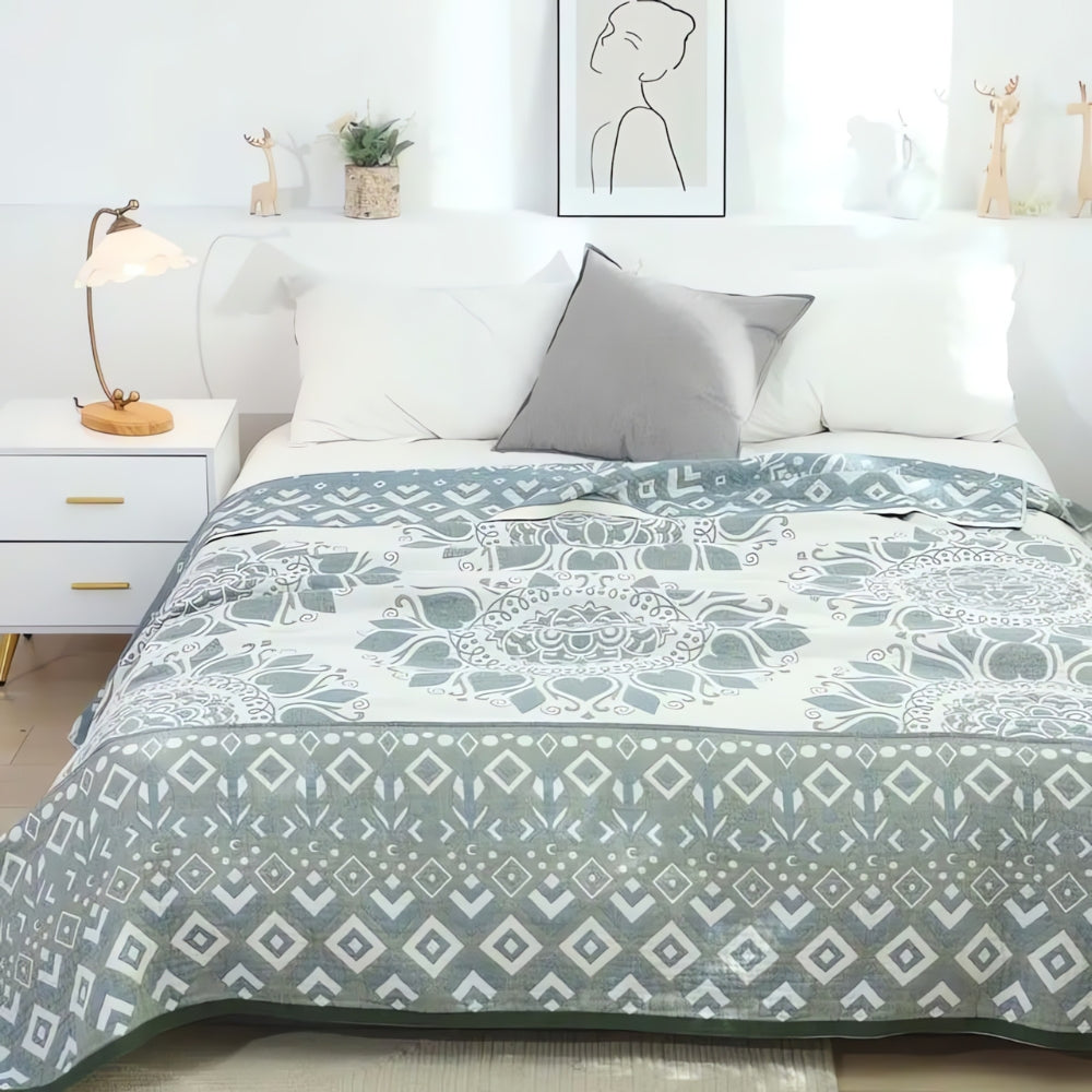 Cotton Blanket Multi-Layer Muslin Breathable & Machine Washable