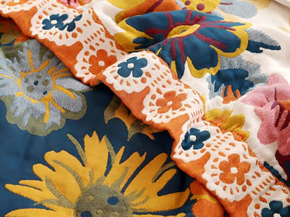 Cotton Blanket Organic Reversible Machine Washable