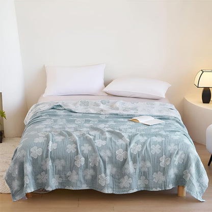 Cotton Blanket Organic Three-Layer Lightweight & Breathable