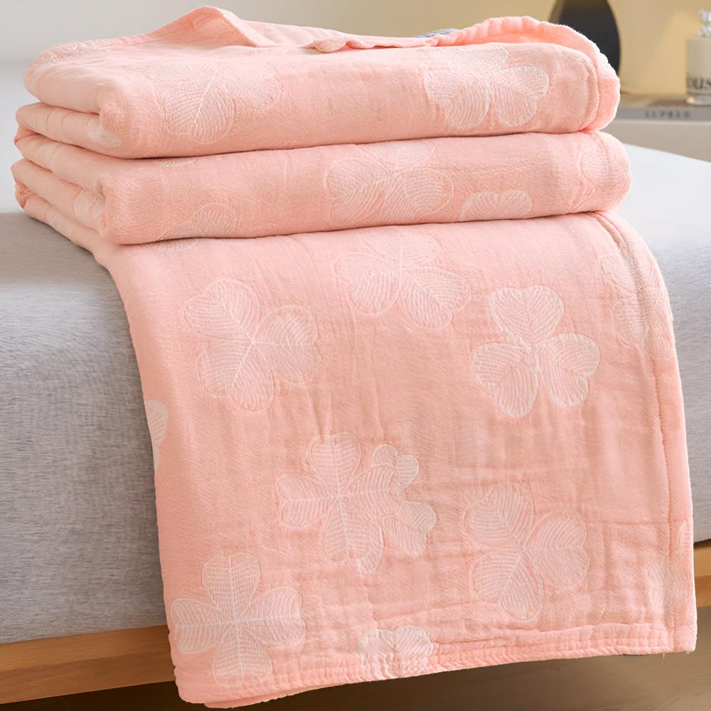 Cotton Blanket Organic Three-Layer Lightweight & Breathable