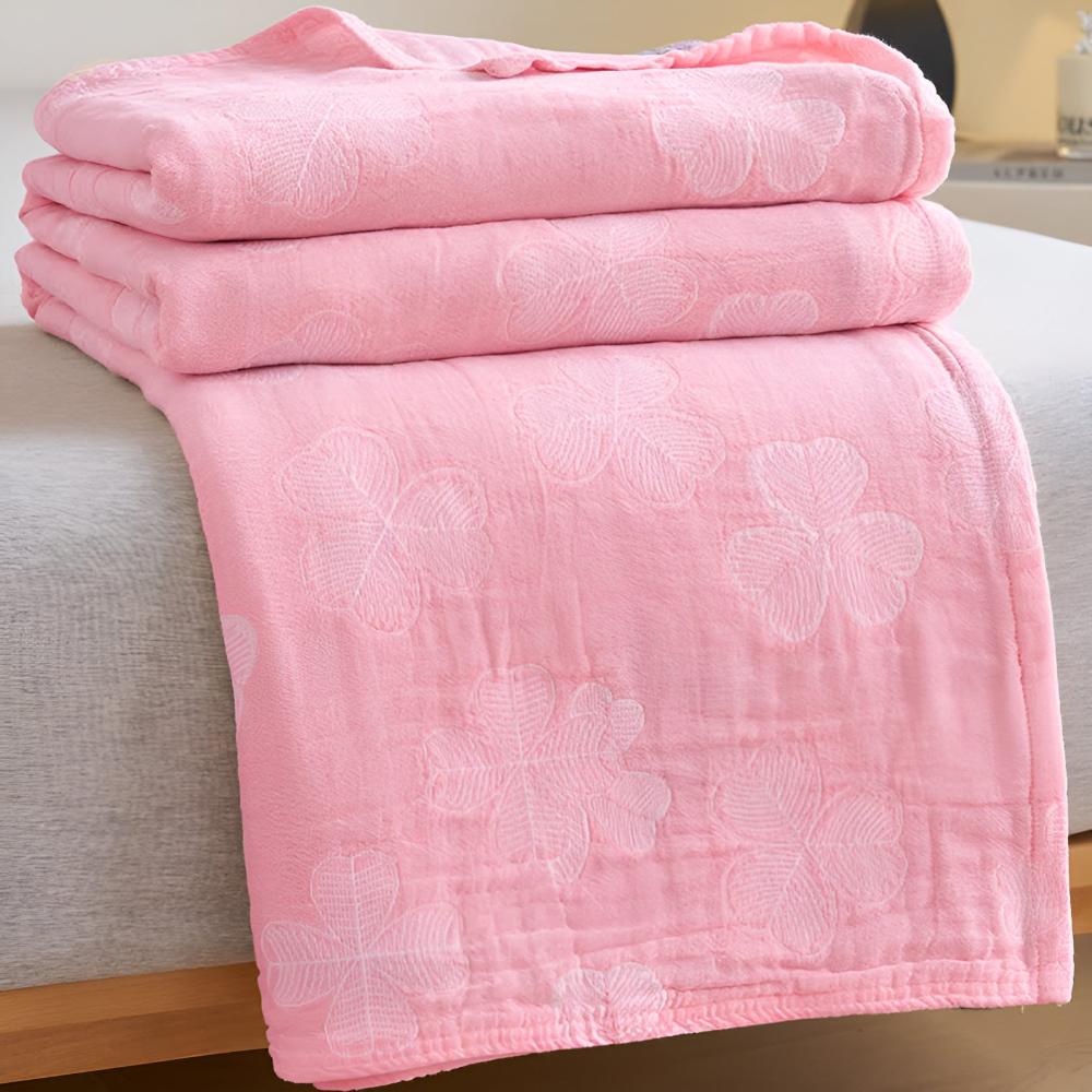Cotton Blanket Organic Three-Layer Lightweight & Breathable
