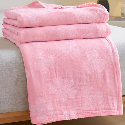 Cotton Blanket Organic Three-Layer Lightweight & Breathable