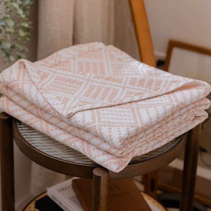 Cotton Blanket Plaid Lightweight & Breathable
