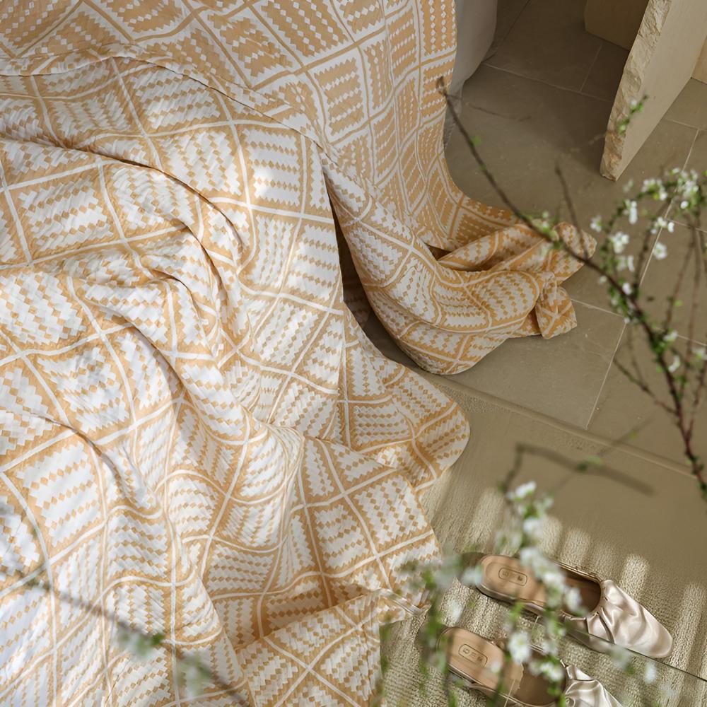 Cotton Blanket Plaid Lightweight & Breathable
