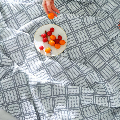 Cotton Blanket Plaid Lightweight & Breathable