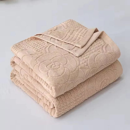 Cotton Blanket Raised Terry Lightweight Machine Washable