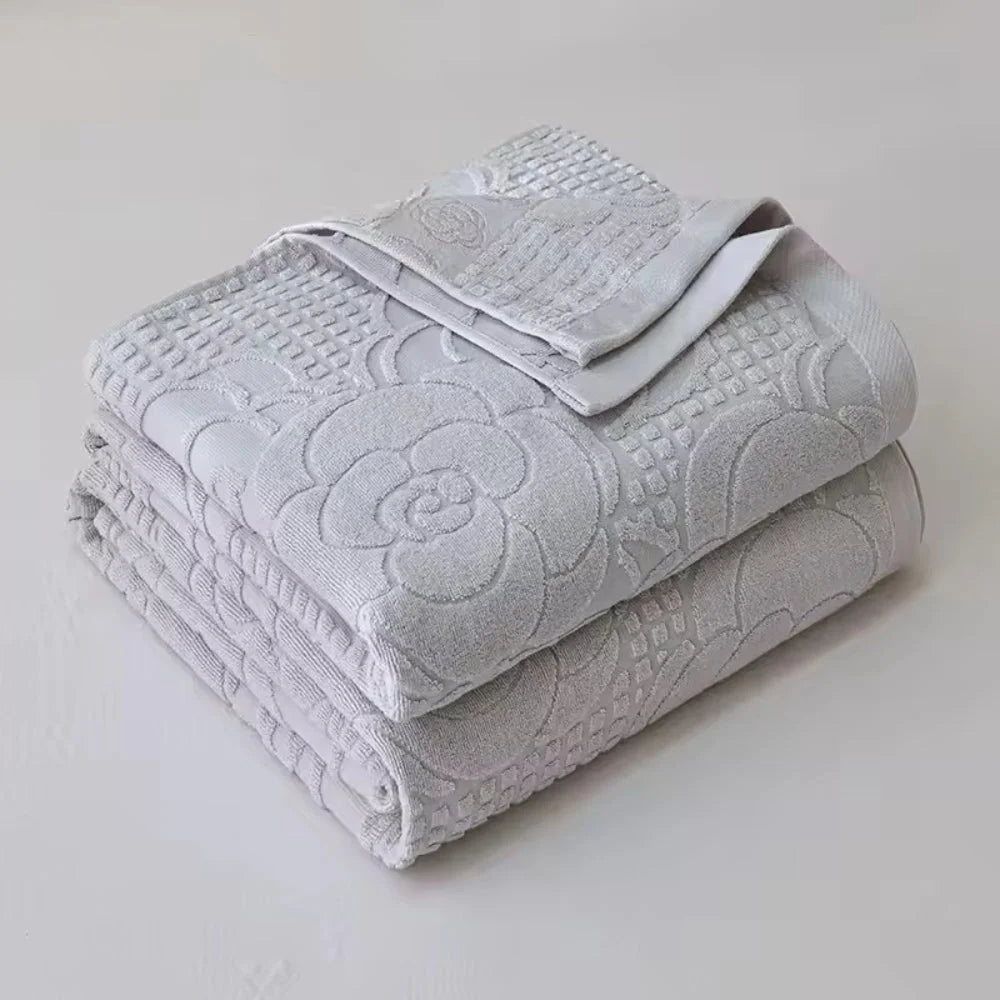 Cotton Blanket Raised Terry Lightweight Machine Washable