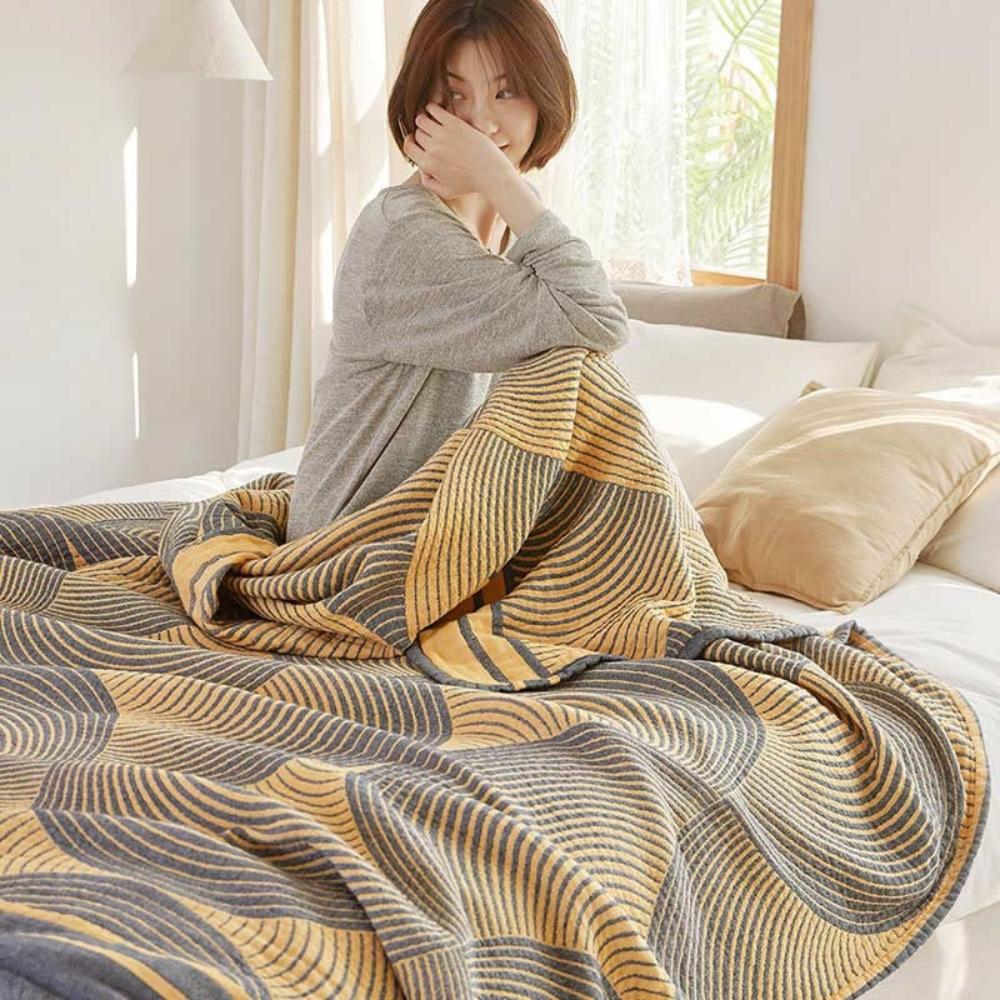 Cotton Blanket Reversible 4-Layer Muslin