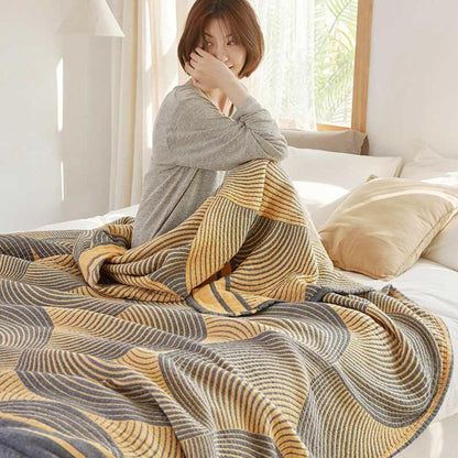 Cotton Blanket Reversible 4-Layer Muslin