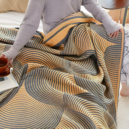 Cotton Blanket Reversible 4-Layer Muslin