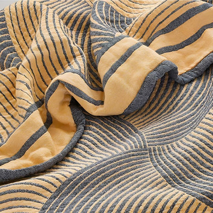 Cotton Blanket Reversible 4-Layer Muslin