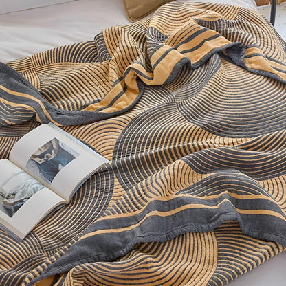 Cotton Blanket Reversible 4-Layer Muslin