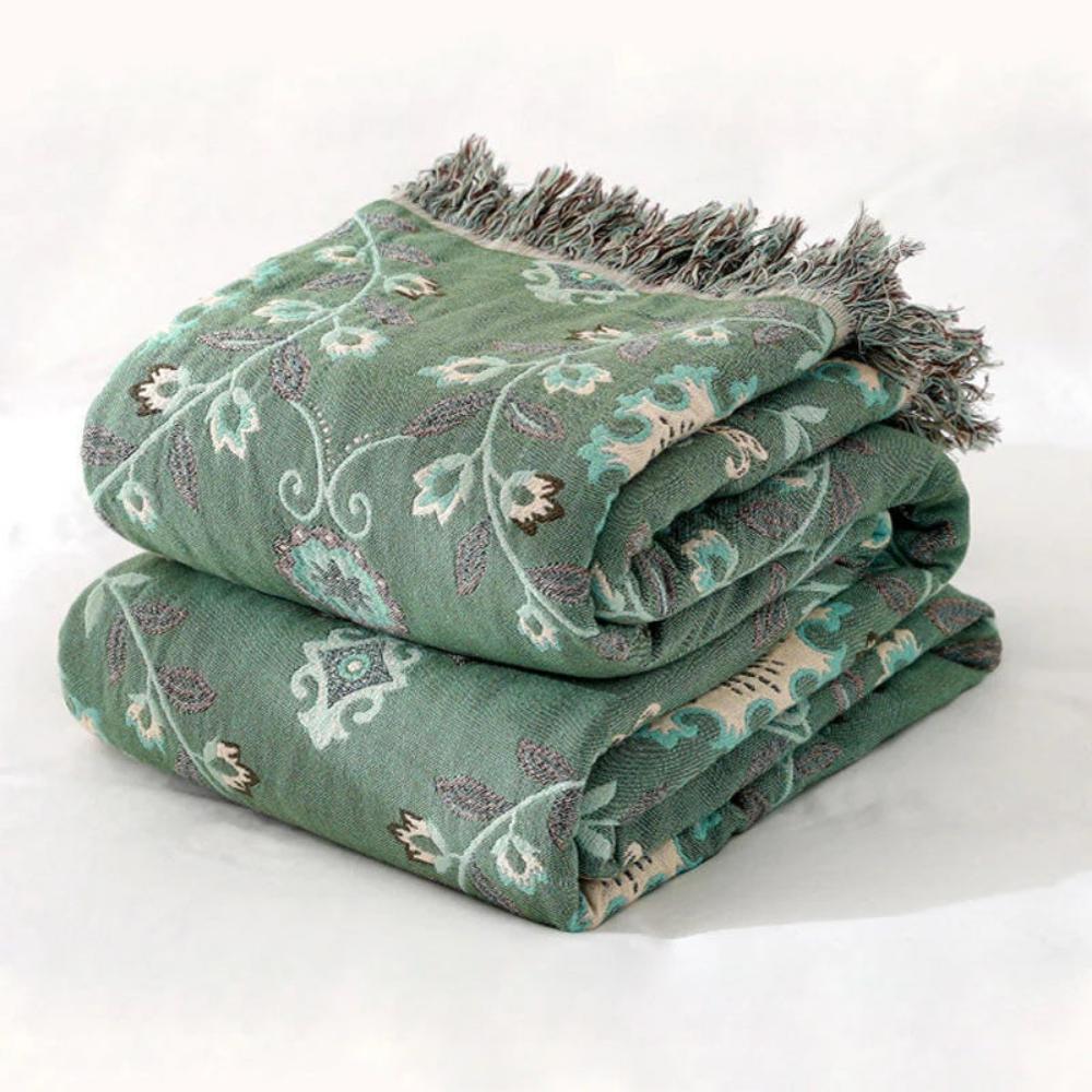 Cotton Blanket Reversible Retro Mandala Breathable