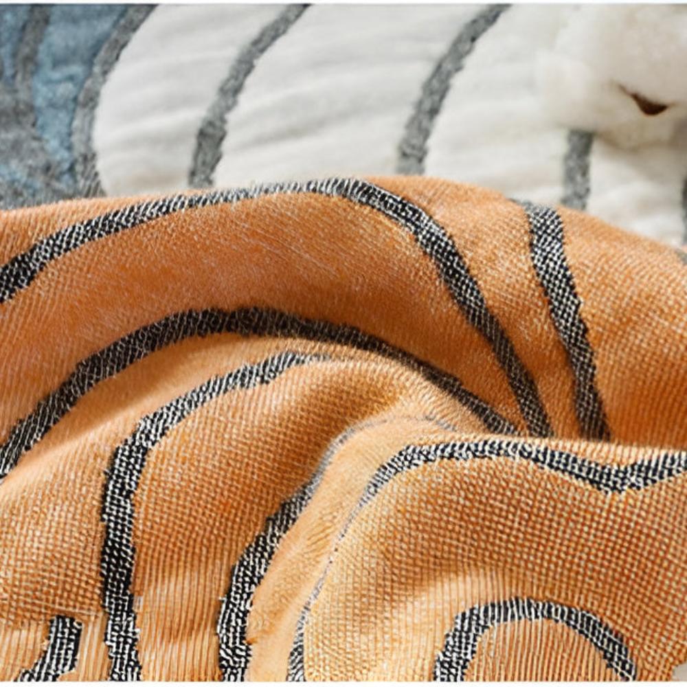 Cotton Blanket Scallop Pattern Machine Washable