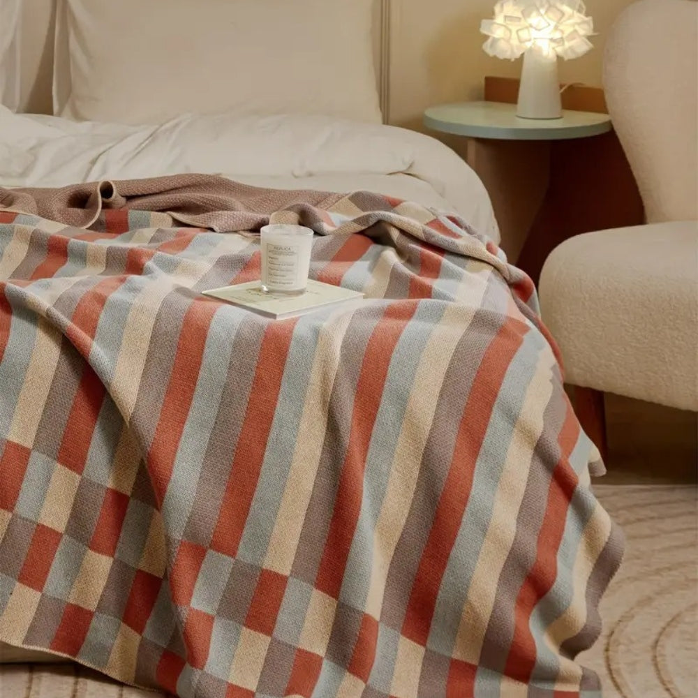 Cotton Blanket Soft Breathable Machine Washable