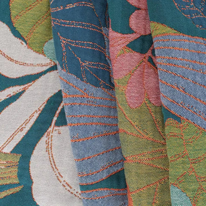 Cotton Gauze Blanket Botanical Print All-Season Machine Washable